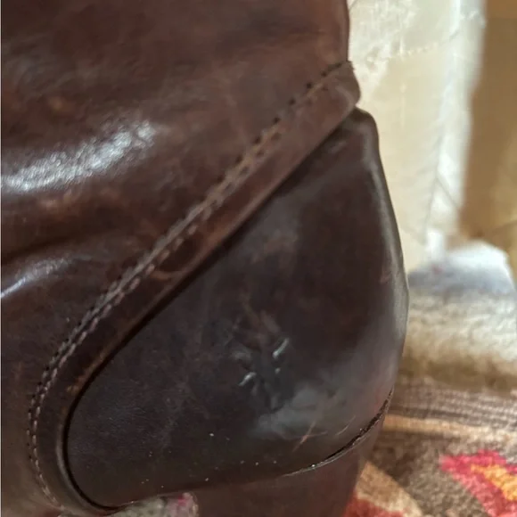 Rare Vintage Frye Dark Brown Knee high Boots - Picture 4 of 8